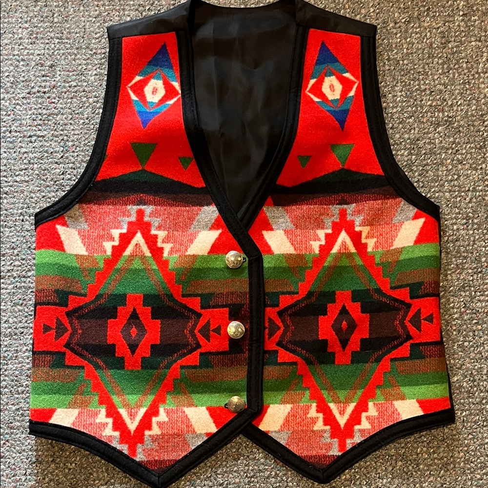 Native American/Southwestern Pattern Wool Vest
